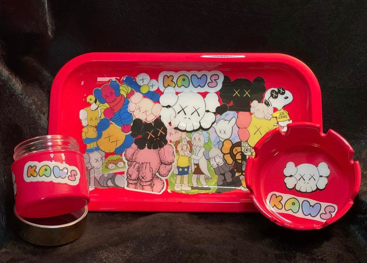 Kaws Custom Rolling Tray Set