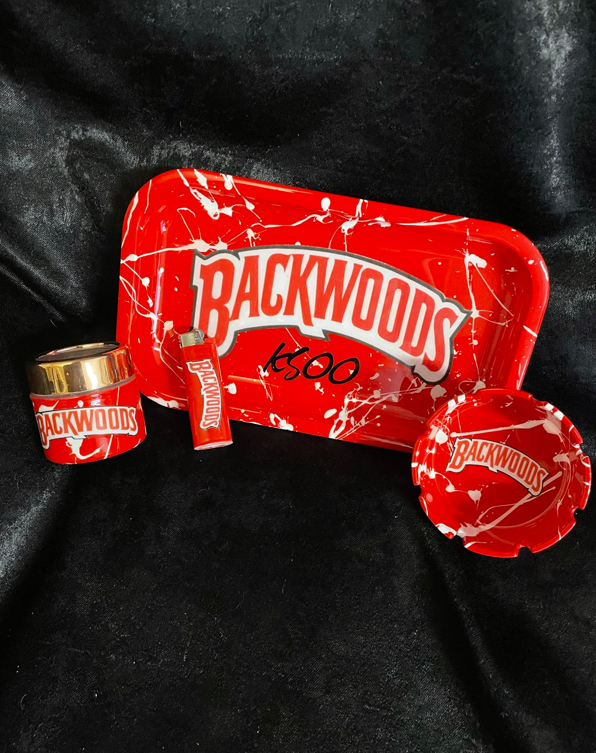 Custom Backwooods Rolling Tray Set