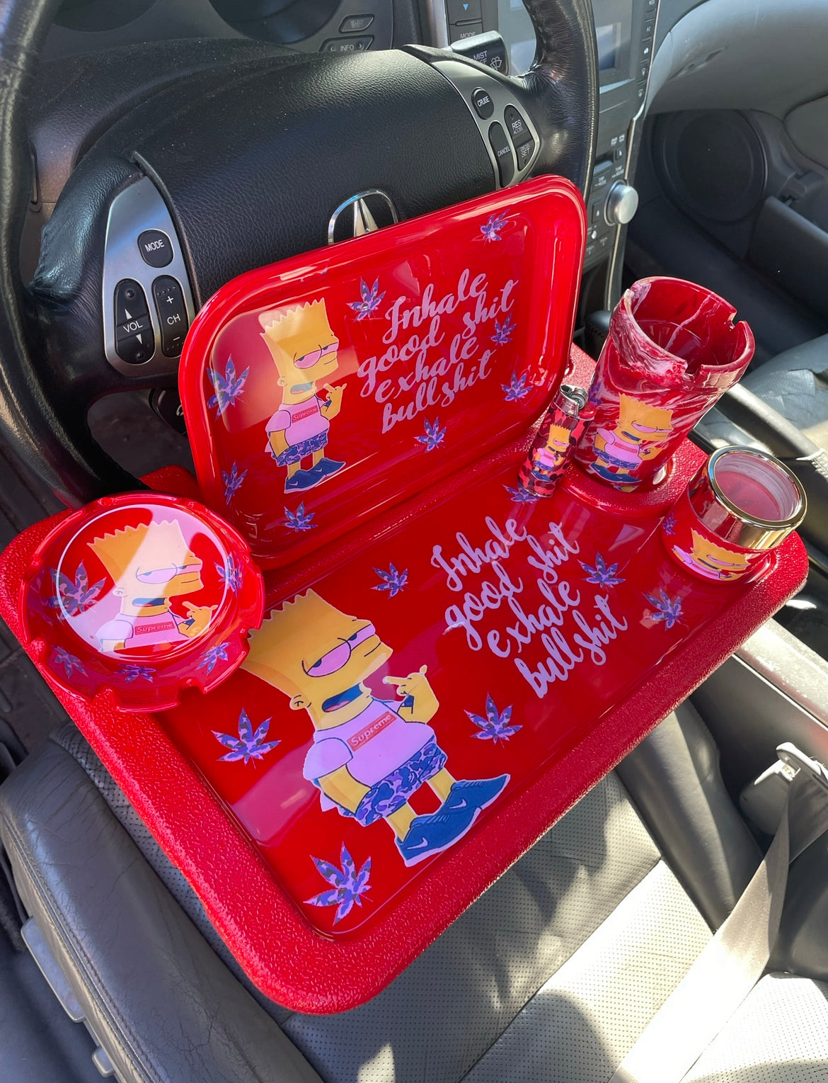 Bark Simp. Custom Car Rolling Tray/Sets