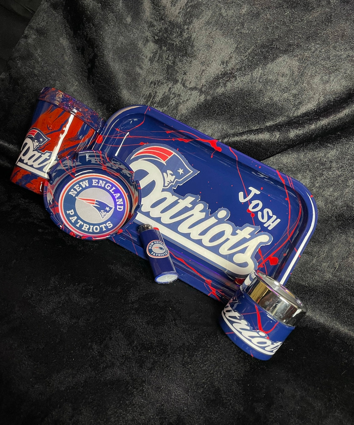 Custom Football Rolling Tray Sets