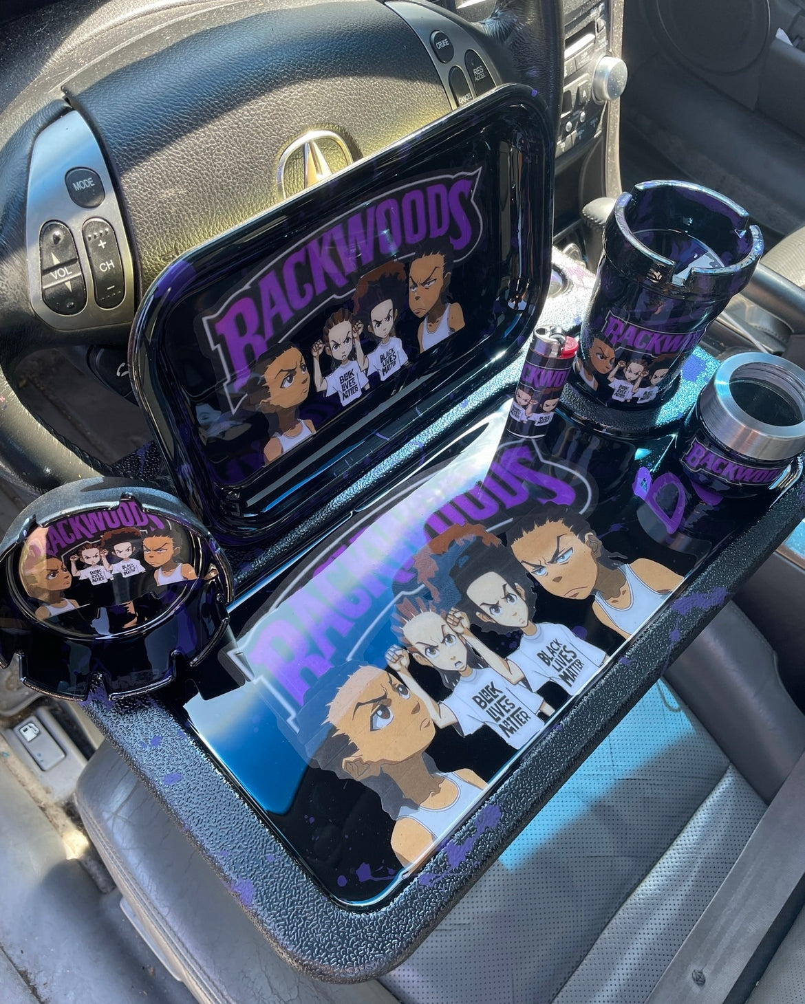 Backwoods x Boonies Custom Car Rolling Tray/Sets