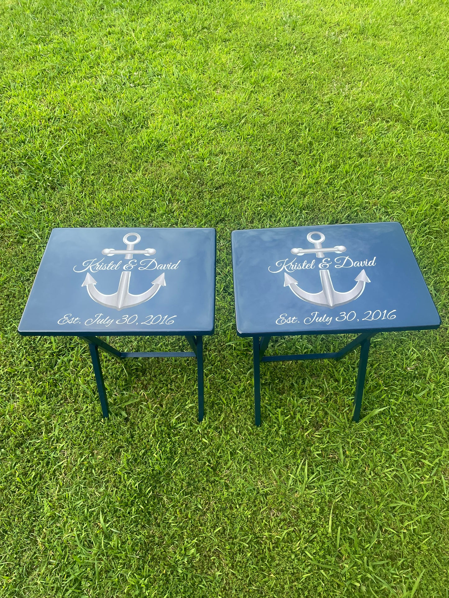 Custom Wedding Dates Table Trays