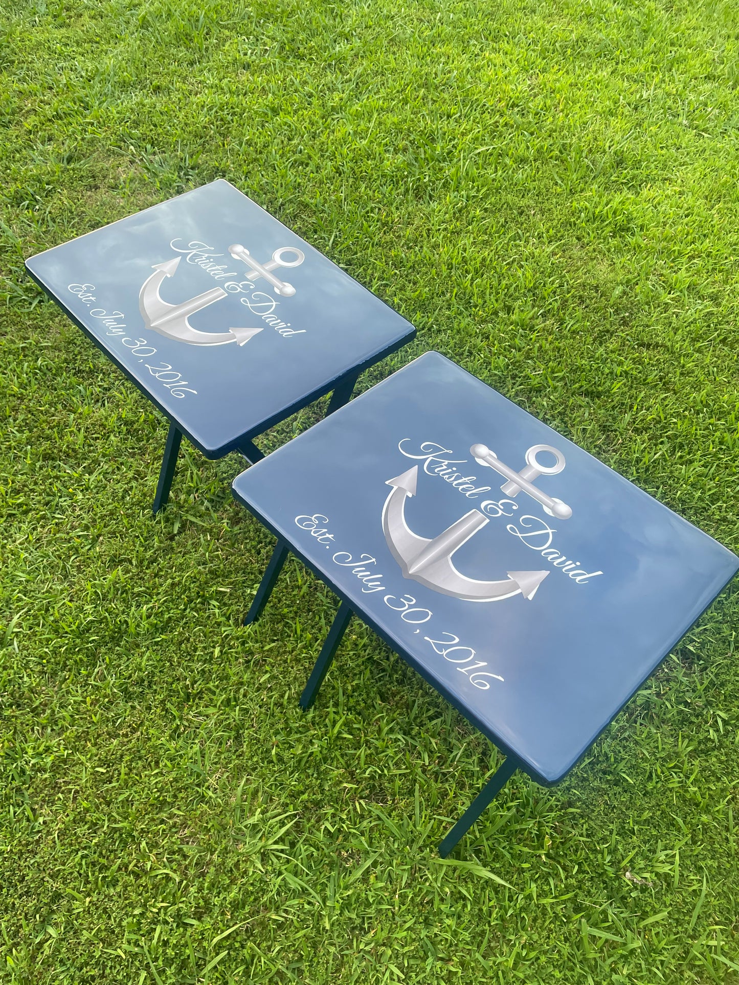Custom Wedding Dates Table Trays