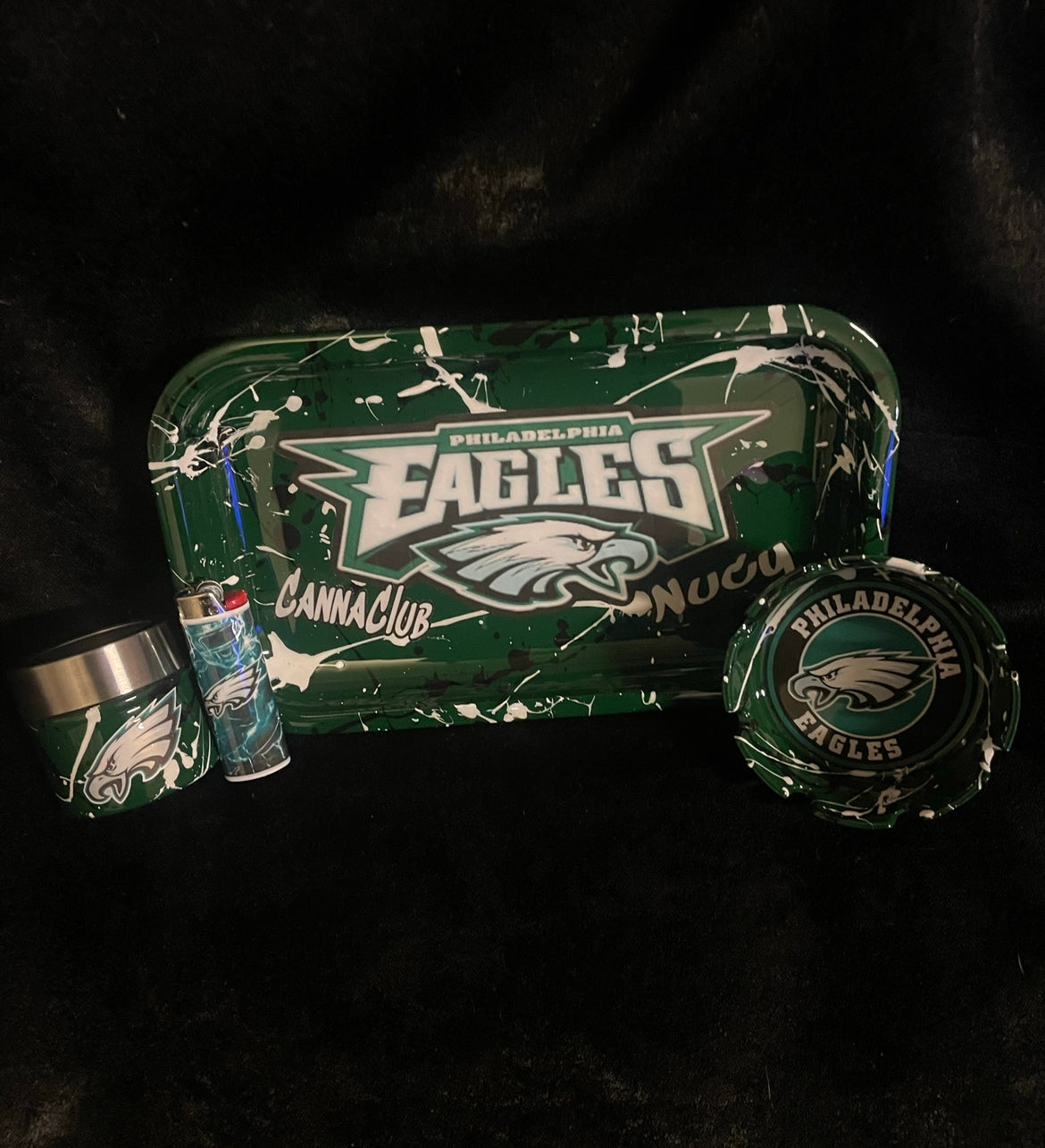 Custom Football Rolling Tray Sets