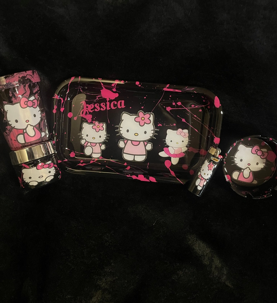 Custom Helloo Kitty Rolling Tray Sets