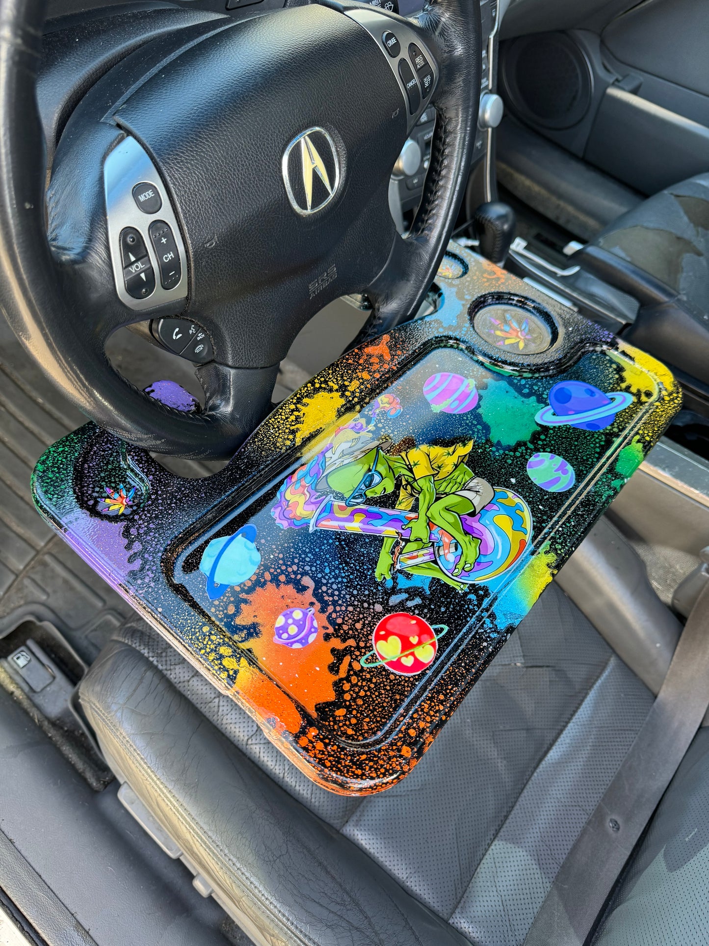 Custom Trippy Car Steering Wheel Tray/Sets