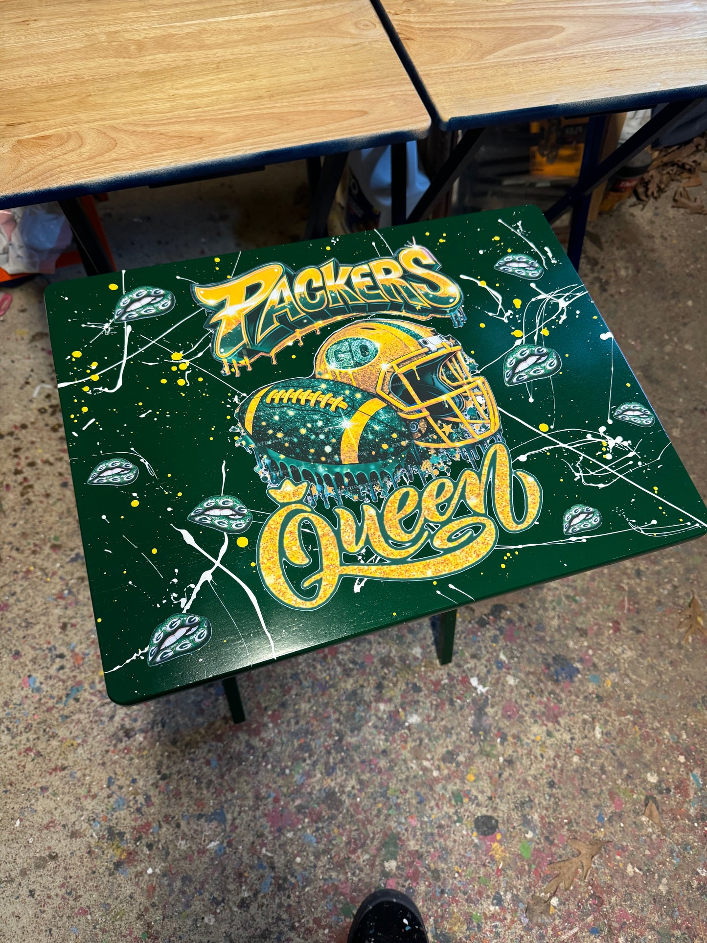 Custom Girly Football Table Tray