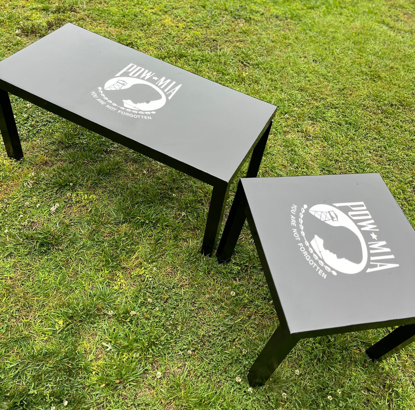 Custom Pow Mia Coffee Table And End Tables