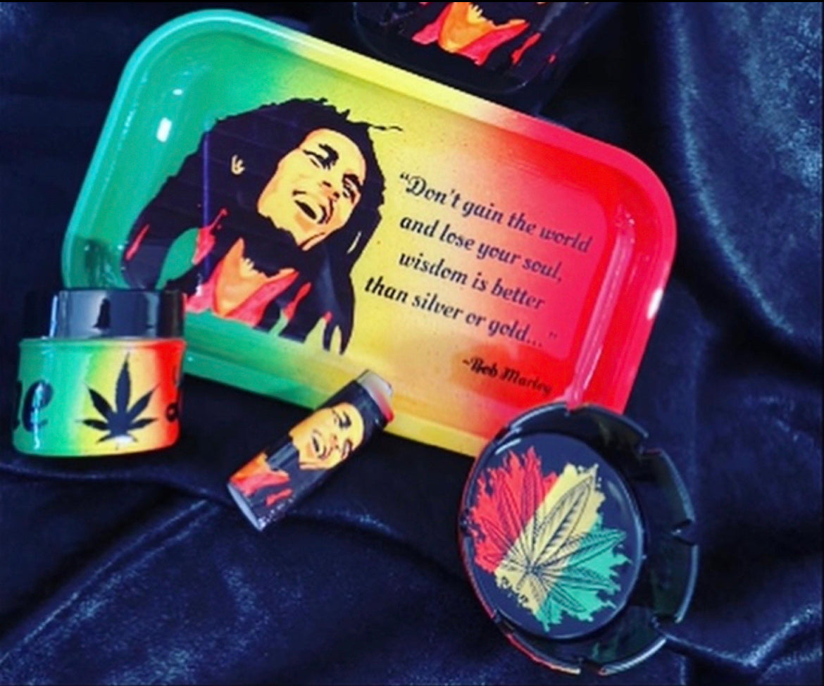 Rasta Rolling Tray/Set