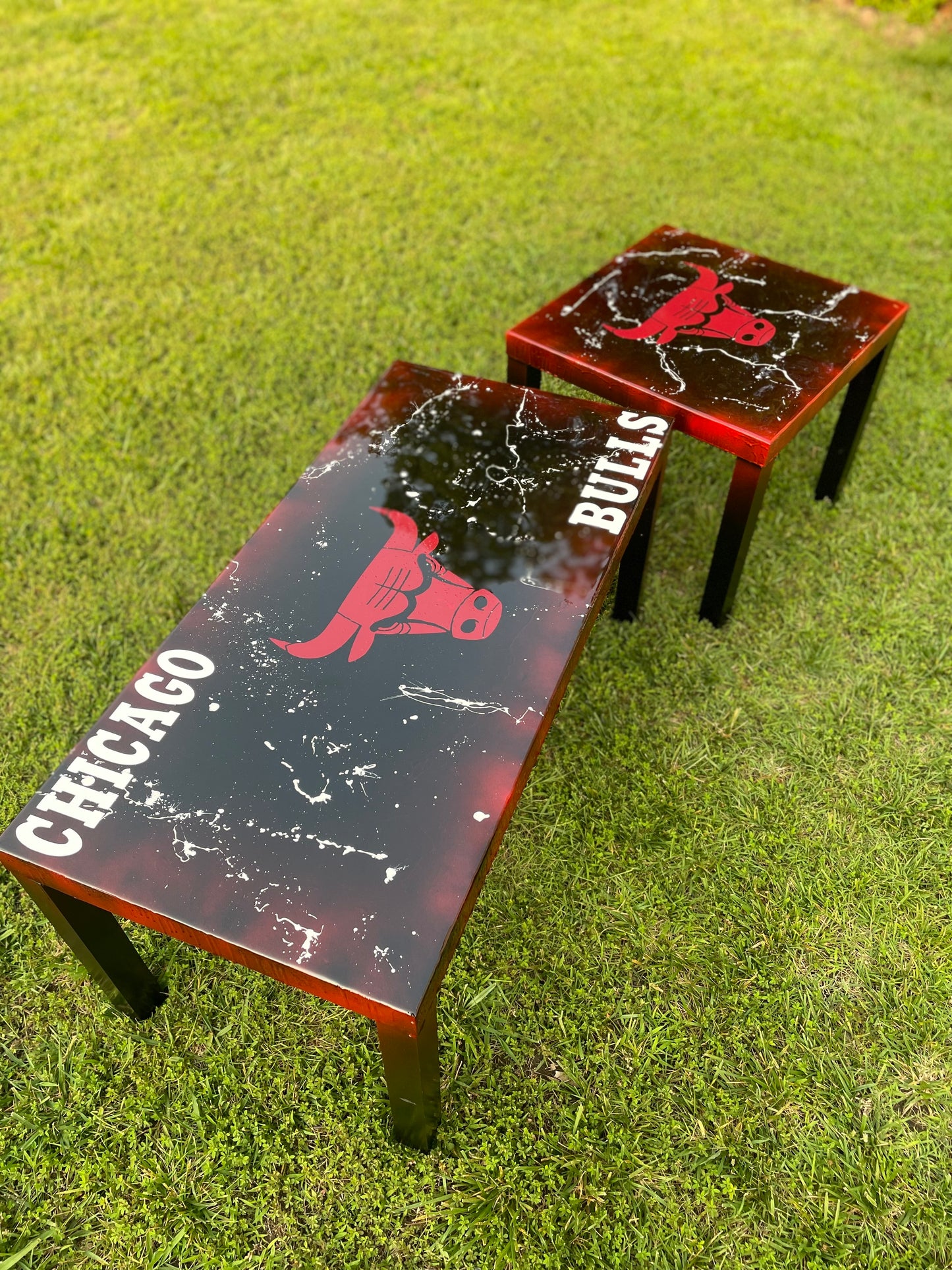 Custom Chicago Bulls Coffee/ End Tables