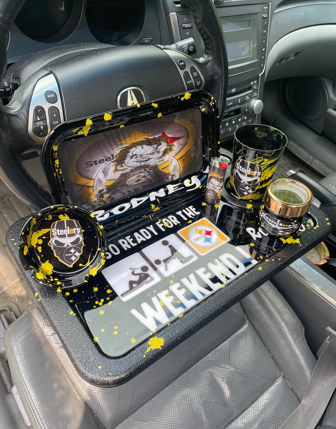 Custom Football Car Tray/Sets