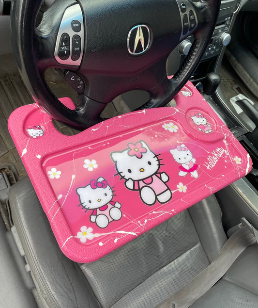Girly Custom Car Steering Wheel Tray/Sets