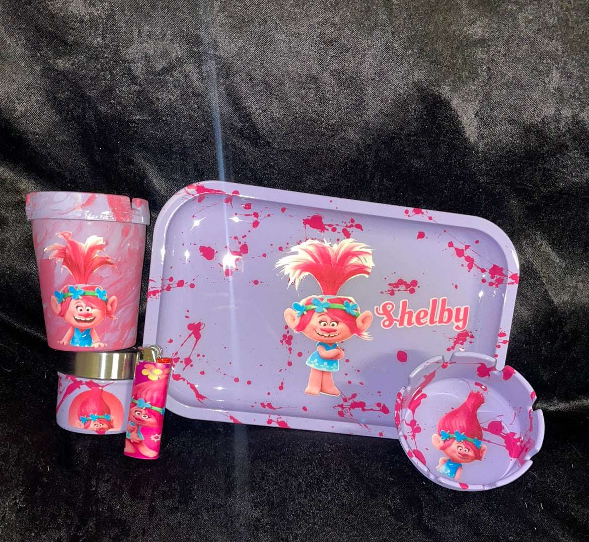 Princess Popppy Custom Rolling Tray Sets