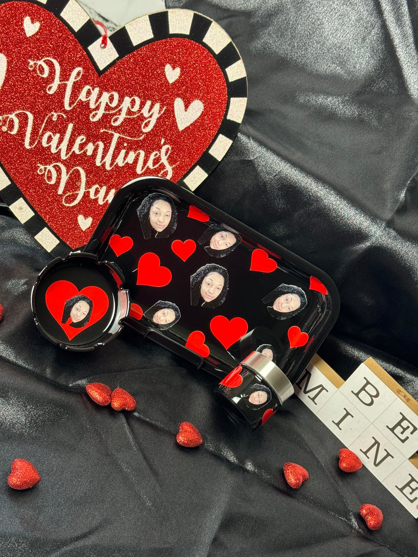 Custom Face Valentine's Rolling Tray Sets