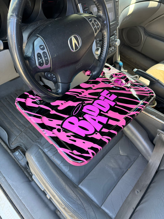 Custom Zebra Print with Quote Car Tray/Sets | Get ANY Color Combo